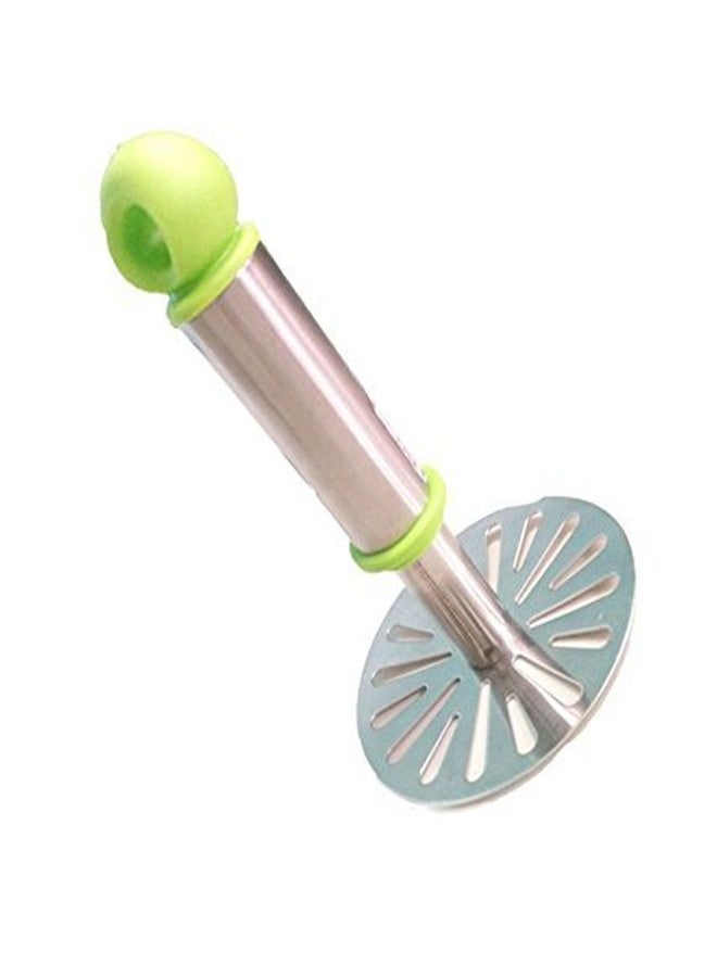 GANESH Stainless Steel Potato Crusher Vegetable Smasher Pav Bhaji Masher with Handle for Effortless Kitchen Uses (Pack of 1, Assorted) - Image 1